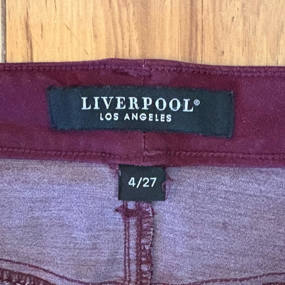 Liverpool Los Angeles, Deep Burgundy ‘Forever Fit’ Pencil Skirt, Size 4 - Picture 4 of 11